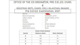 BSTC Result 2021!! Rajasthan BSTC Result 2021 Kaise Dekhe ? BSTC Pre DELED Result 2021