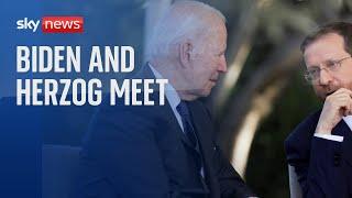 Watch live: US President Joe Biden and Israeli President Isaac Herzog meet