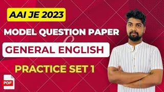 AAI JE Common Cadre - English - Model Question Paper | Free Practice Set| Free Test #aai #aai2023