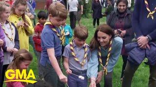 Prince Louis and Prince George enjoy s’mores at coronation volunteer event