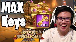 Can You Max Legendary Commanders in Gold Keys 1K Opening | Rise of Kingdoms