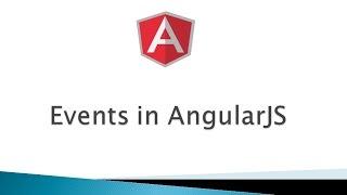 Part 10 - Events in AngularJS