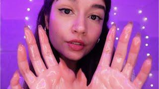 ASMR Face Touching & Massage (Oil Sounds, Layered, Personal Attention)