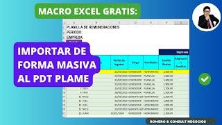 El poder de Excel: Importación masiva de planilla al PLAME macro Excel