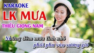 Karaoke Liên Khúc Mưa Thiếu Giọng Nam - Hát Song Ca Với MC Thanh Ngân