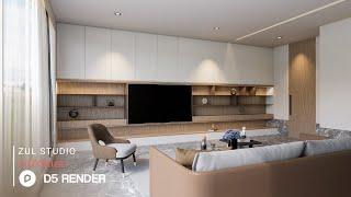 D5 Render realistic interior rendering tutorial | Living room 103