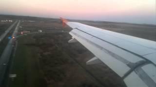 A319 kiss landing on runway 28R @ Pulkovo/LED. Cabin view.