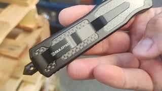 Automatic knife Dulotec K184A test on wood