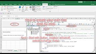 How to create your own tool by VBA in Excel  step by step (Part#1)