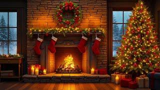 Cozy Christmas by the Fireplace  Crackling Fire Sounds for Deep Sleep and Relaxation 