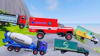 BeamNG Drive - Epic High Speed Jumps Trucks & Crashes #093 | BeamNG FC