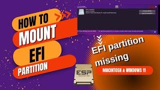 No EFI system partition was found ESP Mounter. Mount EFI in dualboot. Hackintosh vs Windows EASY WAY