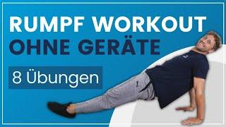 Rumpf Workout ohne Geräte ️ 8 Übungen für Zuhause