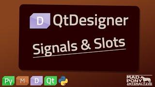 QtDesigner Signals and Slots