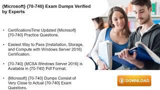 Get Microsoft 70-740 Exam Questions and Answers Dumps | CertificationTime