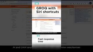 Groq API integrated with SIRI shortcuts #groq #ai #voice #fastresponse #mixtral-8x7B