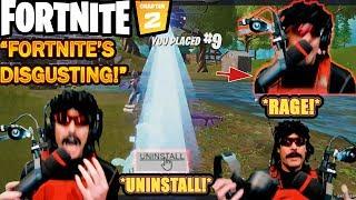 DrDisrespect UNINSTALLS Fortnite 2 & SLAMS MIC with FACE in MASSIVE RAGE!