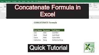 Concatenate - Concatenate Formula in Excel