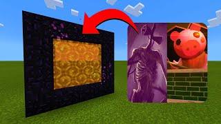 How To Make A Portal To The Roblox Piggy vs Siren Head Dimension in Minecraft!