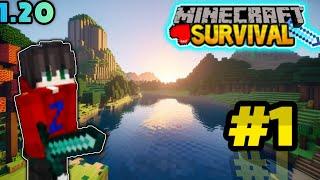 "Minecraft PE 1.20 Survival Series: A Thrilling Adventure Begins! Part 1 [Hindi]"