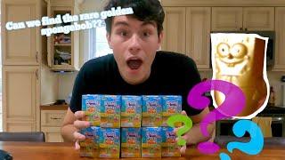 Opening 10 Spongebob Krabby Patty Plus Prizes to find the RARE Golden Spongebob!