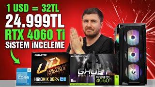 1 Dolar 31.94 TL | 24.999 TL RTX 4060 Ti Sistem İnceleme Rehberi