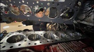 Rebuilding A Kenworth W900 550 HP Cummins ISX Day #4 did we Set the Head?