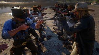 Team Arthur vs Team Dutch Part 2 Good Guys vs Bad Guys Red Dead Redemption 2 NPC Battles
