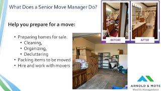 Working with Senior Move Manager - Tips for senior relocation, moving tips, decluttering, and more