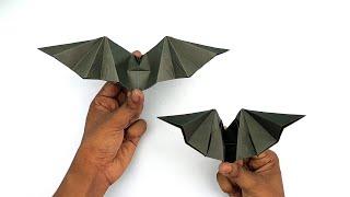 DIY Paper Bat That Fly Like A real Bat | Handmade Origami Bat | Moving Paper Toy Making Ideas