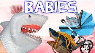 SHARK PUPPET HAS BABIES!!!!!