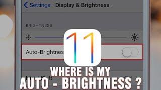 Where's my Auto Brightness, How to find Auto Brightness in iPhone iOS 11 ?