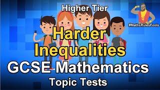 Inequalities (regions and quadratic) - Topic Test - Maths GCSE (Higher) (-)