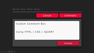 How To Create Custom COMMENT Box Using HTML / CSS / JQUERY