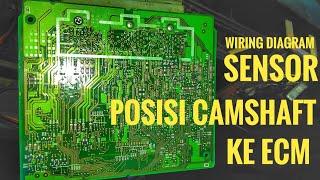 Jalur kabel sensor posisi camshaft ( cmp ) ke ecm pada Avanza / xenia