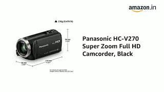 Panasonic HC-V270 Super Zoom Full HD Camcorder, Black