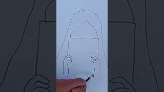 Hijab girl drawing #shortsviral