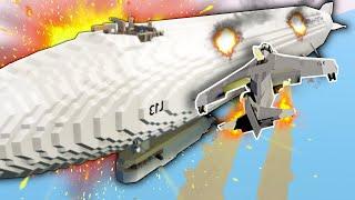 FIGHTER JET ATTACK ON ZEPPELIN! - Stormworks Multiplayer Gameplay