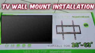 How To Install LED LCD PDP TV Wall Mount Bracket 26"- 63" Tutorial | DIY |