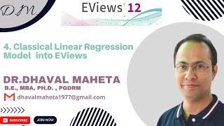 4. Classical Linear Regression Model Assumptions || Dr. Dhaval Maheta