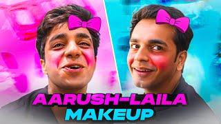 Aarush Bhola & Laila Makeup Tutorial! @aarushbhola17 @VarunYadavLailaa