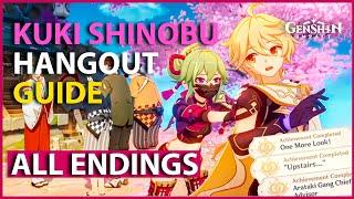 Kuki Shinobu Hangout All Endings & Achievements - Skill Showcase Events Series VI Genshin Impact