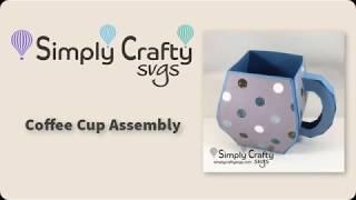 3D Coffee Cup Assembly - 3D SVG File