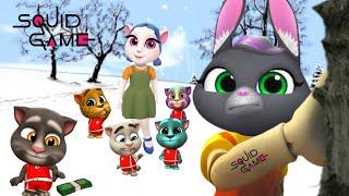 My Talking Tom Friends  Squid Game Angela and Becca the Doll Vs Tom Tom 