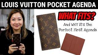 LOUIS VUITTON POCKET AGENDA COVER | REVIEW & WHAT FITS | WHY IT'S THE PERFECT FIRST AGENDA