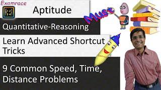9 Common Speed, Time, Distance (Aptitude) Problems: Learn Advanced Shortcut Tricks
