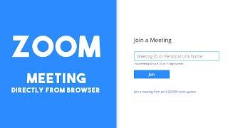 How To Join a Zoom Meeting Directly From Your Browser