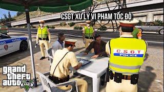 GTA V # CSGT Lập Chốt Kiểm Tra, Bắn Tốc Độ Phát Hiện Hàng Loạt Phương Tiện Vi Phạm | Ngọc Lâm Gaming