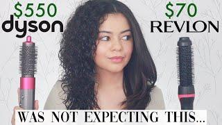 DYSON AIRWRAP VS REVLON ROOT BOOSTER ON CURLY HAIR - HONEST REVIEW