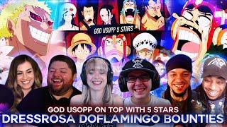 Doflamingo Dressrosa Bounties ! God Usopp 5 Stars !  Reaction Mashup